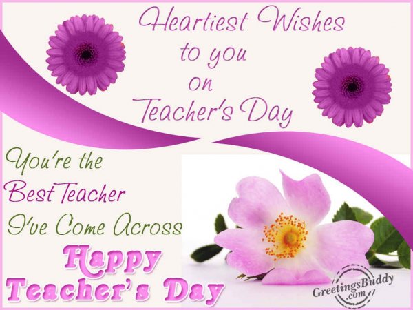 Heartiest Wishes On Teacher's Day