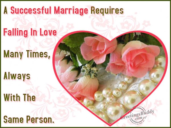 A Successful Marriage Requires